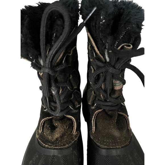 SOREL Kaufman Mens Suede Insulated Waterproof Black Winter Snow Boots Canada 6 main image 4